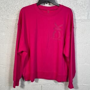 Calvin Klein Performance Women's Logo Crewneck Sweatshirt - Electric Pink Small